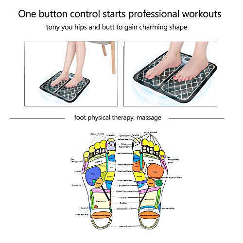 EMS Massager Do Pé Dobrável Pulso Vibração Elétrica Estimulador Muscular Máquina de Relaxamento Sem