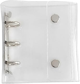 シール帳 A8 透明 バインダー 【リフィル20枚 シート2枚】 プラバン 透明シール帳 女の子 カードポケット シール台紙 手帳 プリ帳 カードスリーブ はがせる バインダー型ノート （シルバー）