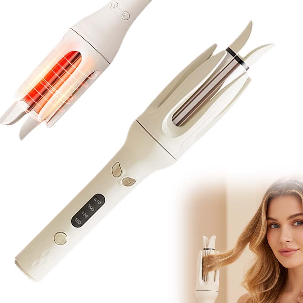 Automatic Curler Automatic Rotating Curling Iron Wand with Negative Ion Technology for Long Lasting Waves Salon Quality Hair