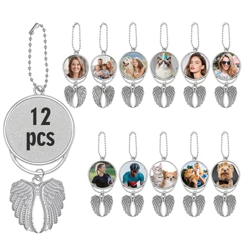 Porte-clés vierges médaillon ange pour cadeau personnalisé de remise de diplôme et fête