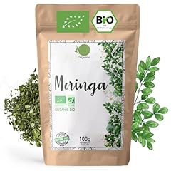 ORIGEENS MORINGA TEE BIO 100g | MORINGA TEE BLÄTTER GETROCKNET | Moringa Bio Roh Loses ohne Teein, belebender Kräutertee | In Deutschland zertifiziert und verpackt