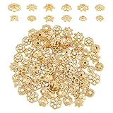 Utilisations multiples:un bel assortiment de capuchons de perles fonctionne parfaitement dans la fabrication de colliers, Des boucles d'oreilles, Bracelets, chaînes de chandail, bracelets de cheville, Porte-clés, sac pendentif, ornement, accessoires décoratifs pour téléphones portables et autres projets de bricolage.