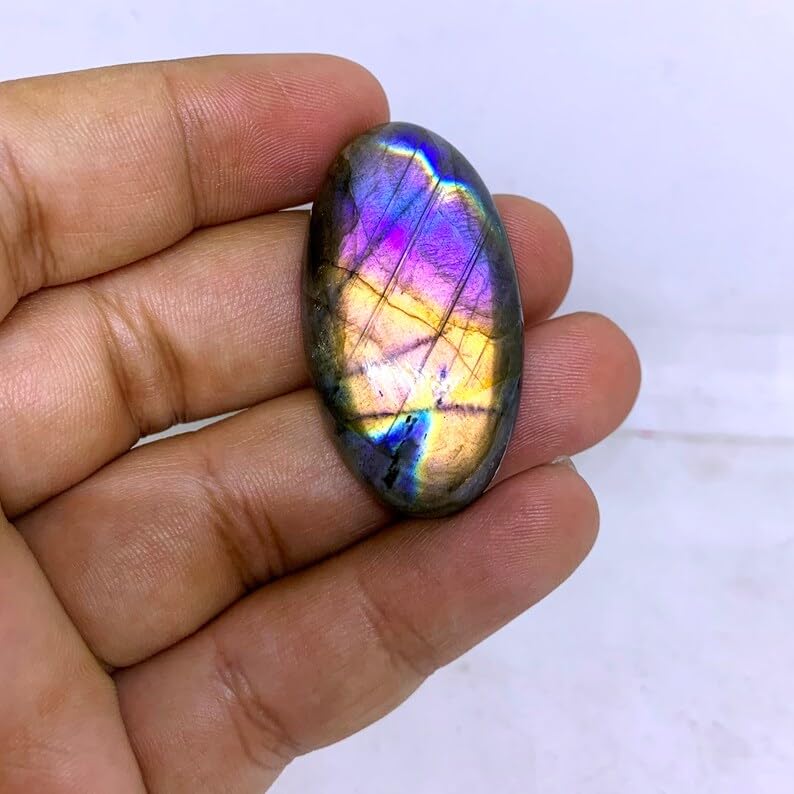 Pierre de labradorite ovale pour fabriquer vos bijoux DIY - 6
