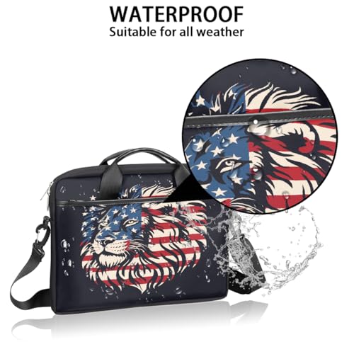Bolsa para laptop con bandera americana 15 pulgadas miniatura 3