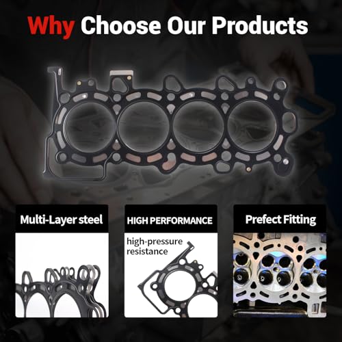 Image of AUCERAMIC HS26527PT Engine Cylinder Head Gasket Set Fit for Honda Civic Hybrid 1.3L 2006-2011 L4 SOHC LDA2 VS50786R