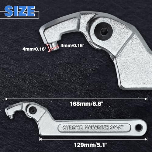 LEONTOOL Adjustable C Spanner Hook Wrench