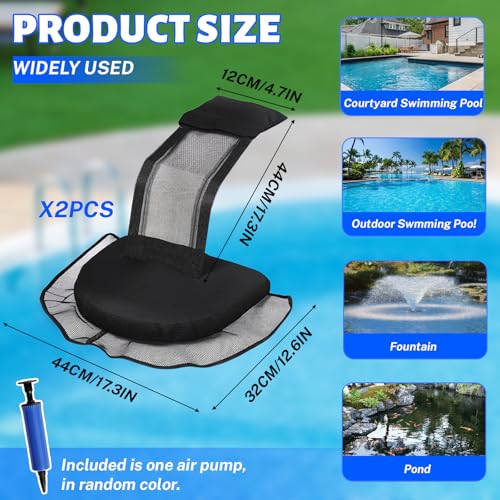 Ausstiegshilfe Pool für Tiere, dellyy Pool Ausstiegshilfe Tiere, Schwimmende Rampe Rettungen, Tierrampe Kleintier Swimming Fluchtrampe (Black,2 Stück)