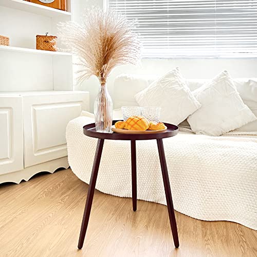 Small End Table, Outdoor Side Table, Indoor Accent Table Round Metal Coffee Table For Living Room Bedroom Balcony And Office #TOP5