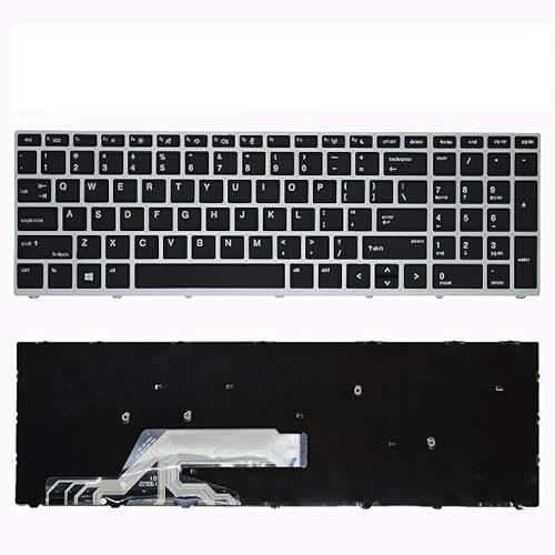 パソコンキーボード 適用 For HP PROBOOK 450 G5 455 G5 470 G5 650 G4 650 G5 ノート修理交換用キーボード 英字 シルバー BLなし リペア用互換性部品