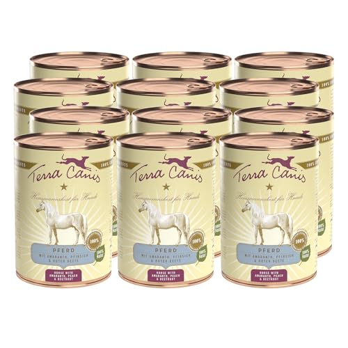 Produktbild von Terra Canis Classic Pferd mit Amaranth, Pfirsich und Roter Bete - 12 x 400 g