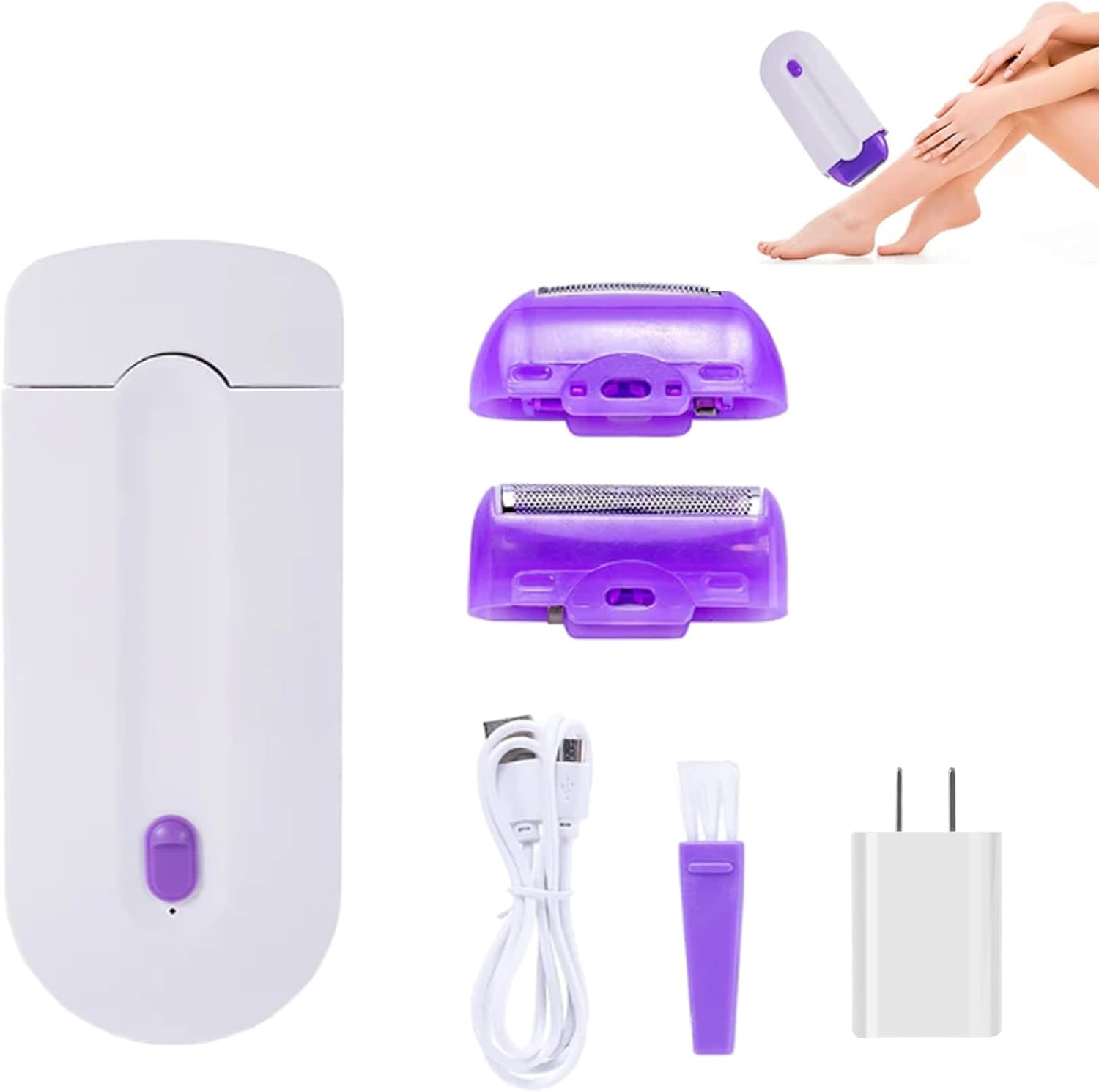 Silky Smooth Hair Eraser Facial & Body Hair Remover, Painless