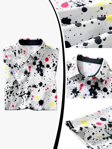 JEMLDL Ink-Splatter Golf Polo