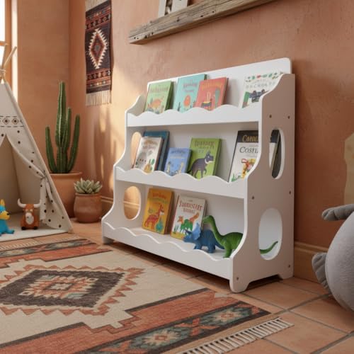 Image of Wood Kids Bookshelf,SnowfallWhite
