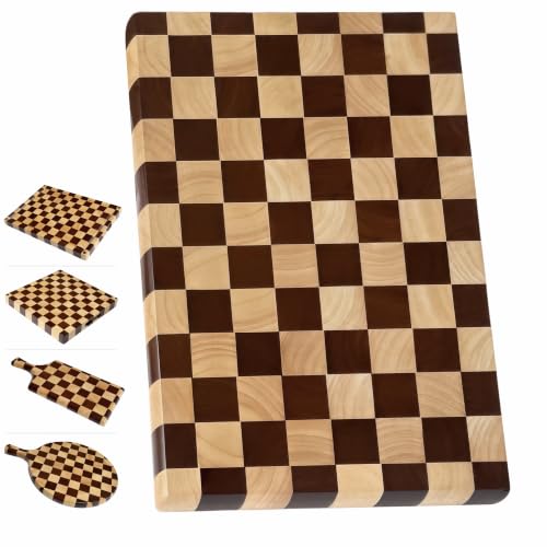 Tabla de cortar madera acacia y caucho 40.64x27.94x2.54 cm miniatura 1