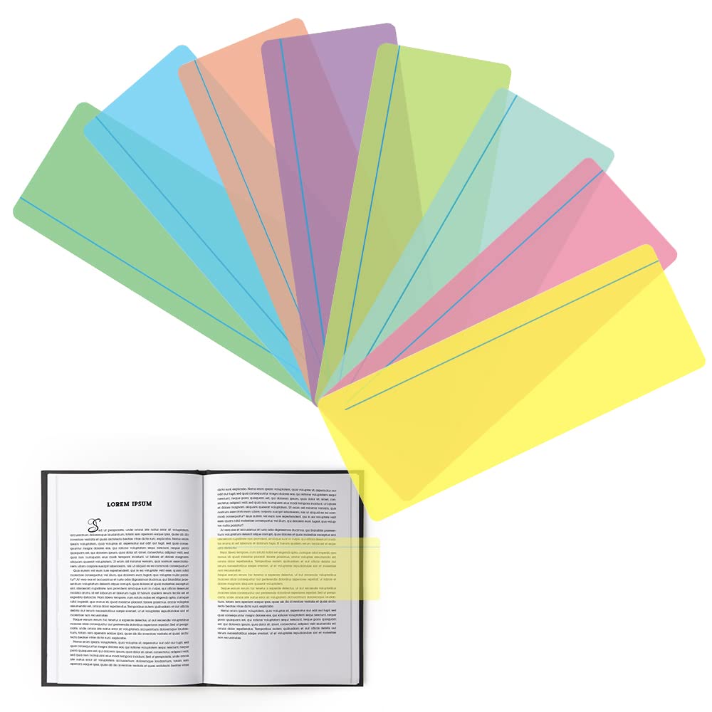 Buy Dyslexia Overlay Ruler 8pcs Coloured Overlays For Reading Dyslexia ...