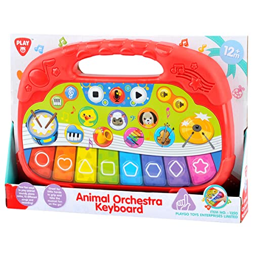 Play Animal Orchestra Keyboard Comfortable & Lightweight Multifunctional Musical-Instruments Toy for Toddler’s Unisex Kid’s 12 Months and up