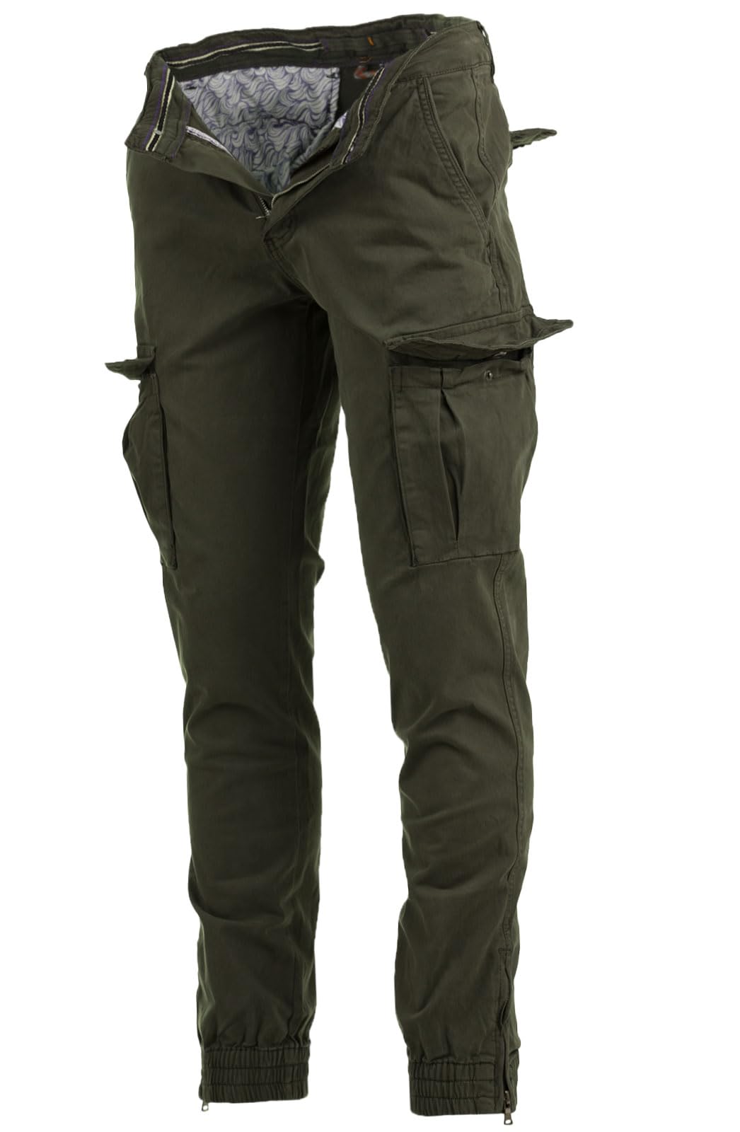 Instinct I Pantaloni Uomo Cargo con Tasche Laterali Slim Fit Autunno Inverno Caldi, Pantaloni Militari Tasconati Multitasche Casual da Lavoro
