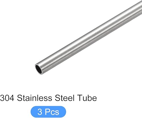 Miniatura 5 de METALLIXITY Tubo de acero inoxidable 316 0197in de diámetro exterior x 0020in de alto x 11811in de largo 3 piezas tubo recto para muebles del hogar