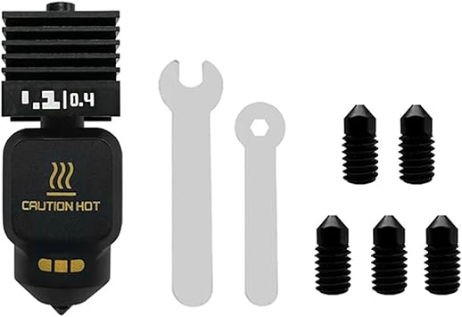 Replaceable Hardened Steel Nozzle, Compatible with Bambu Lab H2D/H2S/P2S, 0.2/0.4/0.6/0.8mm, Printer Head Hotend 3D Printer Replacement Parts For P2S, 0.4mm