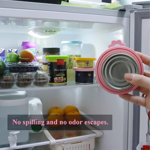 Image of IVIA Pet Food Can Lids, Universal BPA Free Silicone Can Lids Covers for Dog and Cat Food, One Can Cap Fit Most Standard Size Canned Dog Cat Food(4 Pack Multicolor