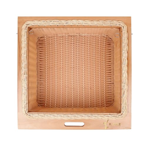 KYNE PVC Wicker Basket for Modular Kitchen - Brown, Pull Out PVC Wicker Basket for Kitchen 600 mm Cabinet, Vegetables & Fruits Storage | Water-Resistant (22.25 W X 20 L X 8 H Inch)