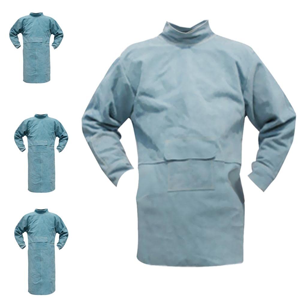 Generic Giacca Da Saldatore in Pelle, Grembiule Protettivo, Abbigliamento Da Saldatore, Tuta Da Saldatura Resistente Al Calore, Adatta per La Saldatura,