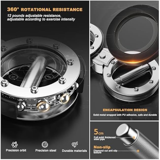 Burn Machine - Spinning Rotator Burn Machine 8 To 15 Pounds Adjustable Drag Spinnings Burn Rotator Machines Trainer 360 Degree Rotating Grips For Wrist Forearm Upper Arm Shoulder Workouts