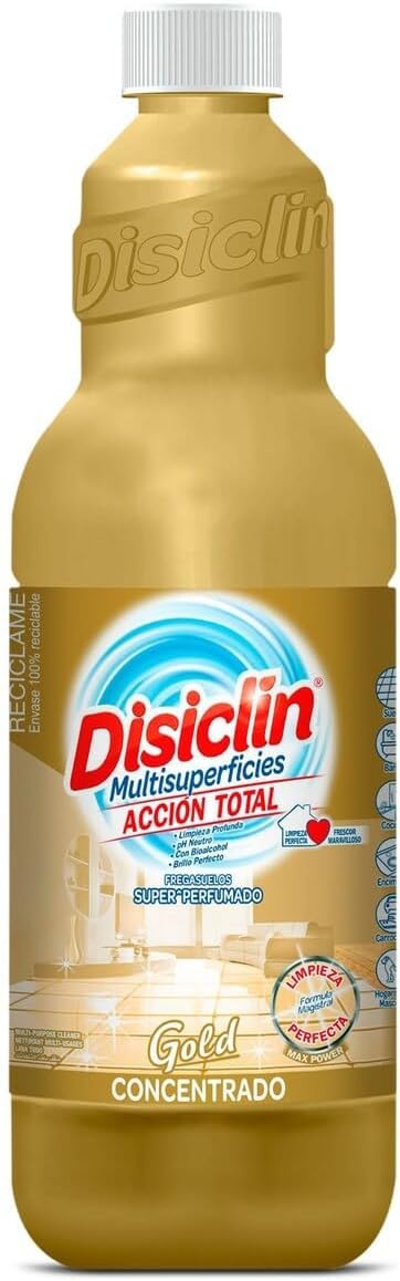 Disclin Gold Fregasuelos Pack 12 unidades 1 Litro Aroma GOLD Rasmacor