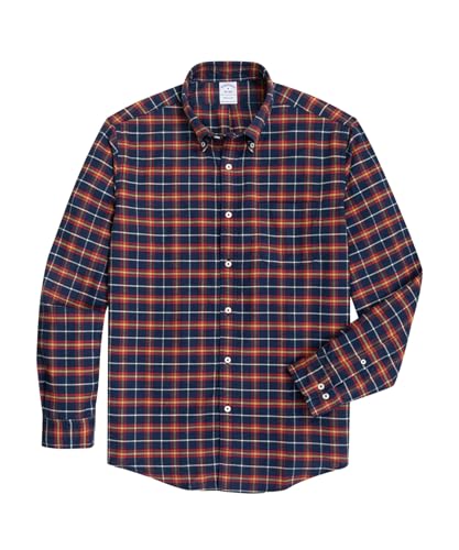 [Brooks Brothers] [ブルックスブラザーズ] フランネル タータンチェック カジュアルシャツ Regular Fit 100221498 ネイビー L