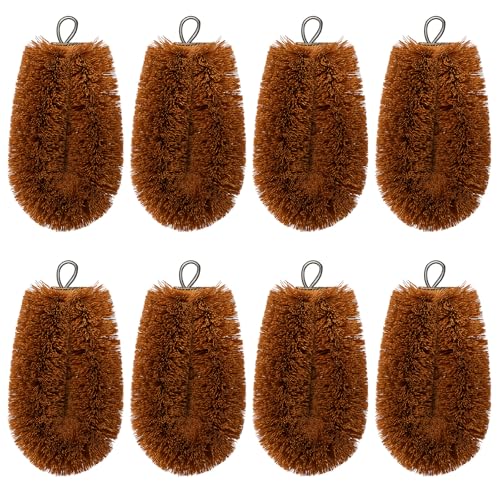 Sawysine Natural Coconut Coir Brush Set (8 Pcs)
