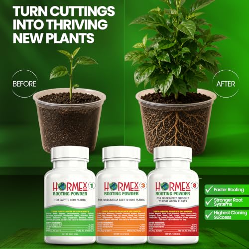 Image of Hormex Rooting Hormone Powder #1, #3, #8 - Tender to Semi-Hardwood Cuttings