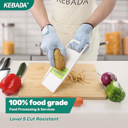 Image of Kebada C4 Cut Resistant Gloves, ANSI A4, 100% Food Grade, 3 Pairs | Glass-Free & Steel-Free, Breathable Seamless knit, Cool, Washable, Ideal for Meat Cutting, Slicing and Oyster Shucking