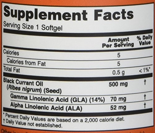 Now Foods Black Currant Oil 500 Milligrams - 100 Softgels (Pack Of 2) #TOP5