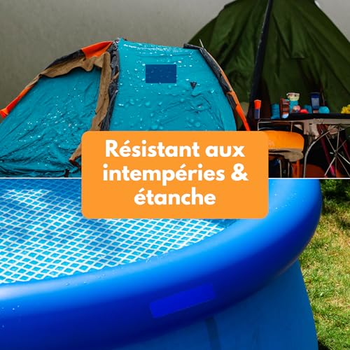 Patch de réparation autocollant bâche remorque et tente de camping RAL 5002