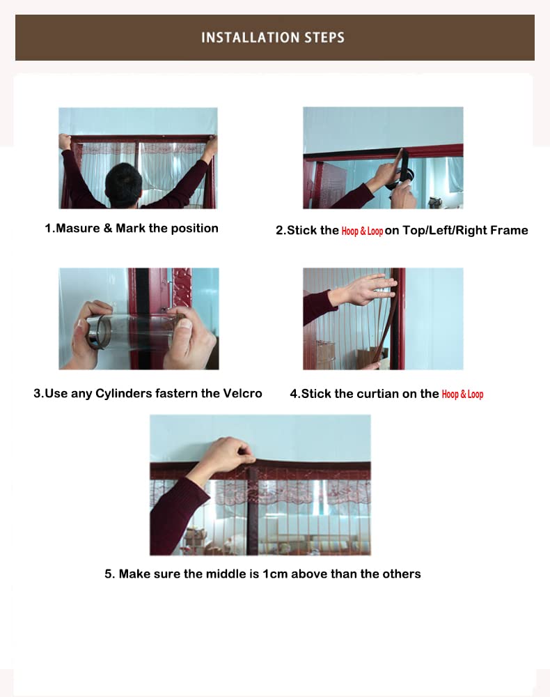 Moustiquaire Porte Magnétique Ignifuge en Fibre de Verre Moustiquaire Aimantée Anti Feu sur Mesure de Porte Rideau de Porte Antimoustique avec Adhésives Rubans 120x220cm Gris
