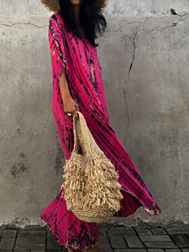 Image of Kaftan Dresses for Women Plus Size Summer Beach Dress with Print and Swim Cover Ups