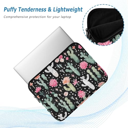 Funda para portátil 13-14 pulgadas impermeable con diseño cactus miniatura 5