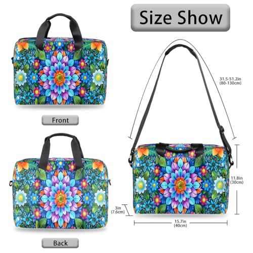 Bolso Mandala Flores de 16 Pulgadas para Laptop Impermeable miniatura 6