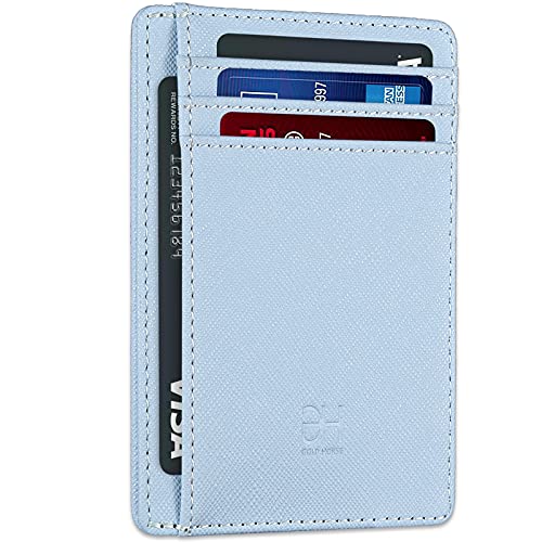 Image of GH GOLD HORSE Slim RFID Blocking Card Holder Minimalist Leather Front Pocket Wallet for Women | Slim