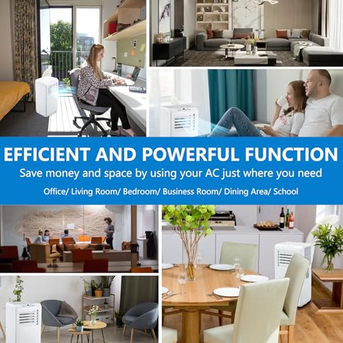 Image of Portable Air Conditioner 3 in 1 with Remote Cool, PioneerWorks 10000 BTU(ASHRAE) / 6500 BTU (SACC), Dehumidifier & Fan Modes For Home Up To 450 Sq.Ft, Installation Kit For Room, Office, Dorm, Bedroom