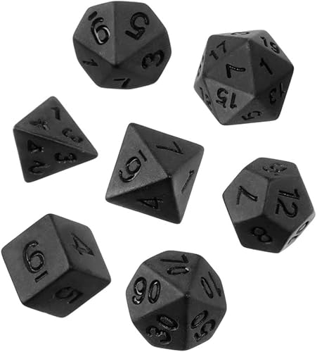 Gadpiparty Juego de dados poliédricos de 20 lados, 4 caras, 6 caras, 8 lados y 10 lados y 12 caras, dados para juegos de rol de mesa, como juegos de