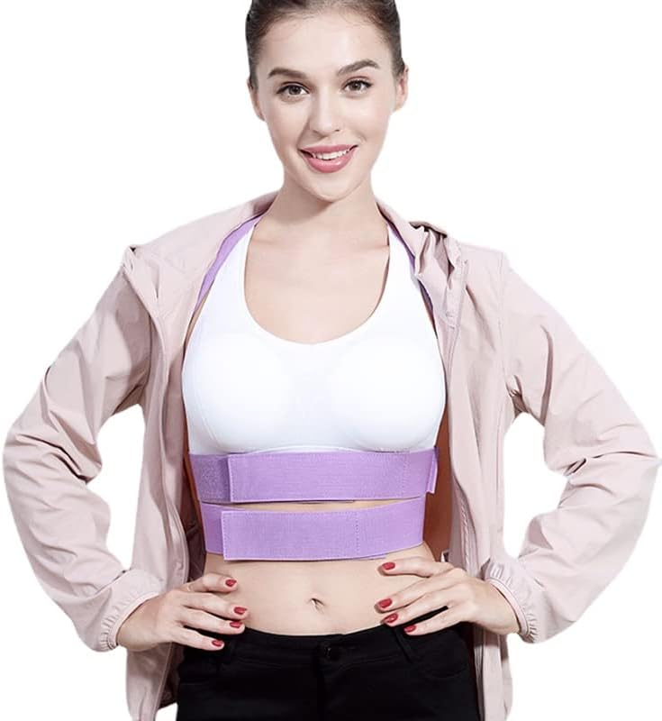 Back Brace Support Belt Adjustable Posture Corrector for Men and Women Clavicle Spine Back Shoulder Lumba(Purple Large)