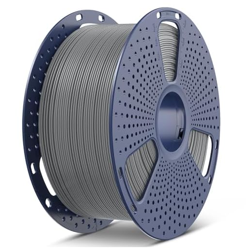 SUNLU 3kg 3D Printer Filament PLA Plus 1.75mm, 3kg(6.6lbs) Large Spool PLA+ Filament for Big Project, Dimensional Accuracy +/- 0.02mm, Neatly Wound Filament, Fit Most FDM Printer, 3KG-1 Pack, Grey