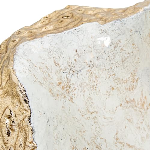 Centre de bureau en aluminium porte-documents chic marbre blanc 34cm