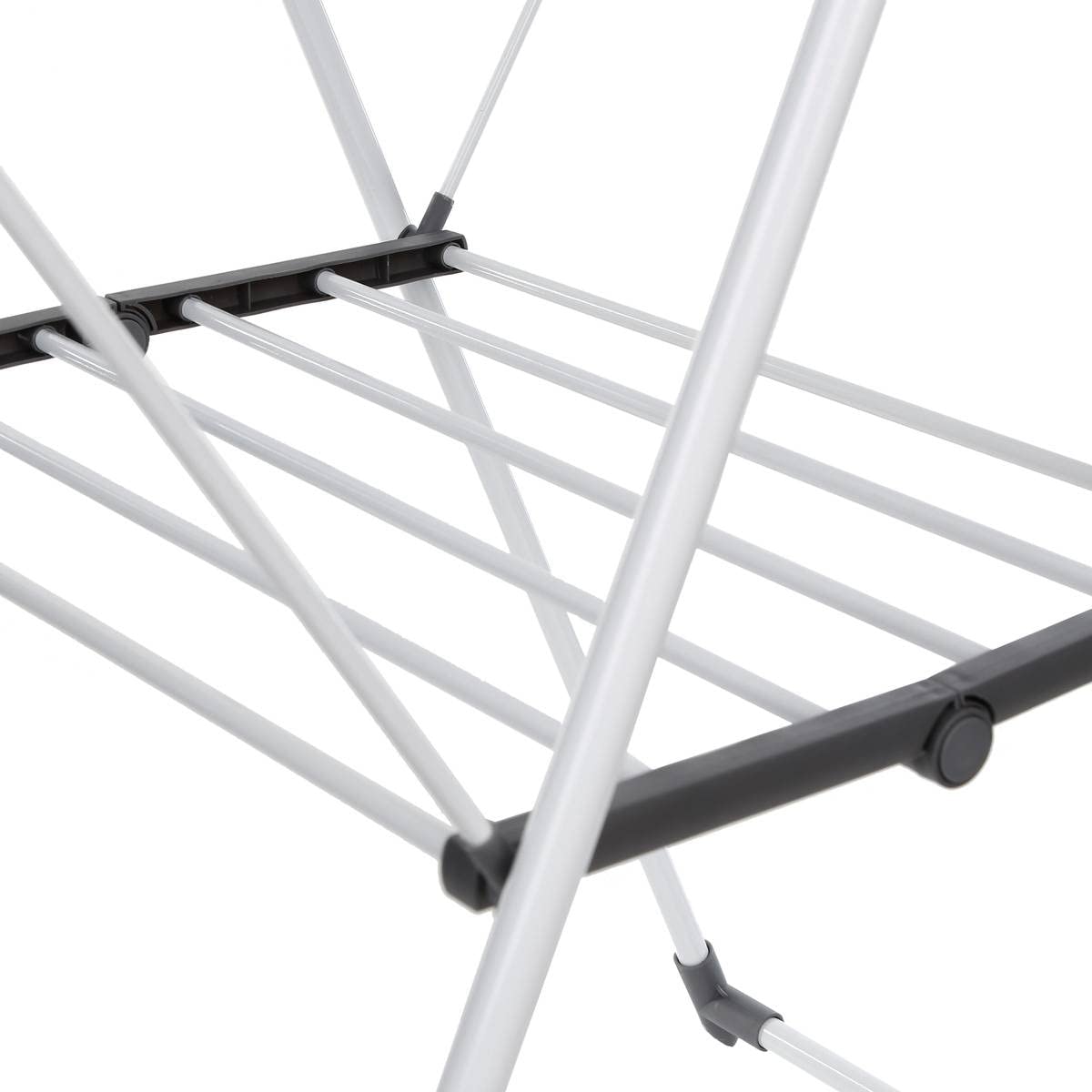 5 five simply smart 5Five – Sinai Bridge Faltbarer Wäscheständer 16 m – Breite, Abriebfeste Rohre, 10 Fitness-Kleiderbügel, höhenverstellbar, Stahlrahmen, faltbar und stabil