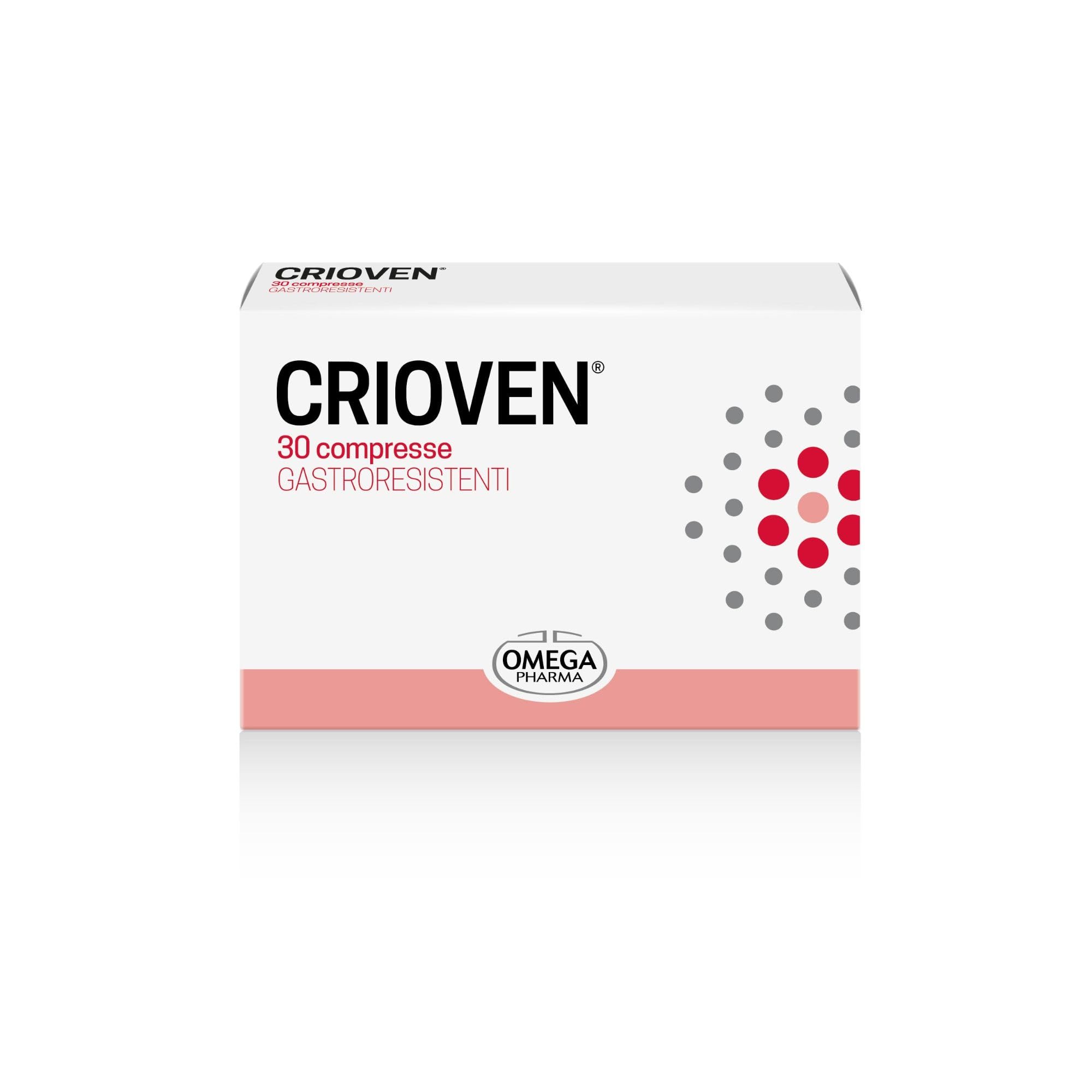 Omega Pharma - Crioven, Integratore Alimentare con Diosmina e Vitamina C, Utile per Migliorare la Funzionalità del Microcircolo - 30 Compresse
