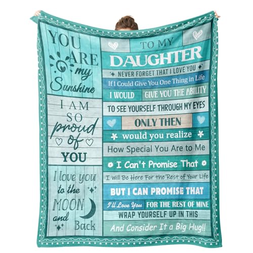 Psspotgj Daughter Gifts from Mom Dad Daughter Birthday Gifts Gifts for Daughters Blankets & Throws 60x50 for Christmas Mothers Day Graduation