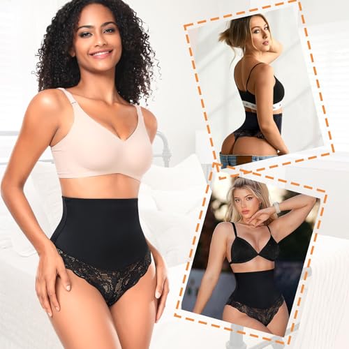 Image of Werena Thong Shapewear for Women Mid High Waisted Shaper Panties Girdle