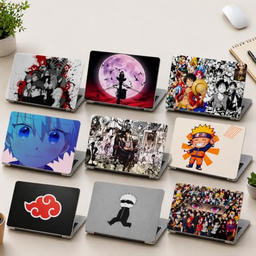 Image of Anime Printed Laptop Skin (Random Design) | Waterproof Vinyl Laptop Sticker | Scratch Resistant Cover for 13, 14, 15.6 Inch Laptops | Easy Apply & Remove
