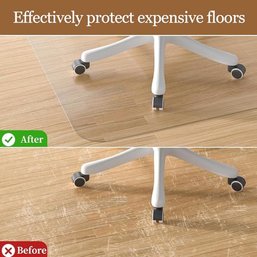 Tapis de chaise pour planchers en bois dur contre rayures roulettes